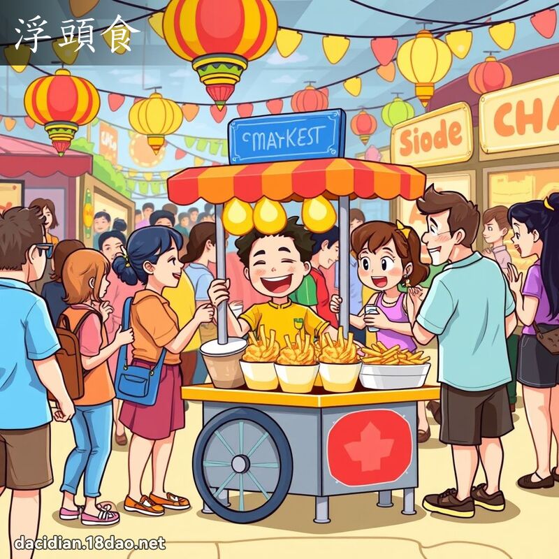 浮头食 - 国语大辞典配图