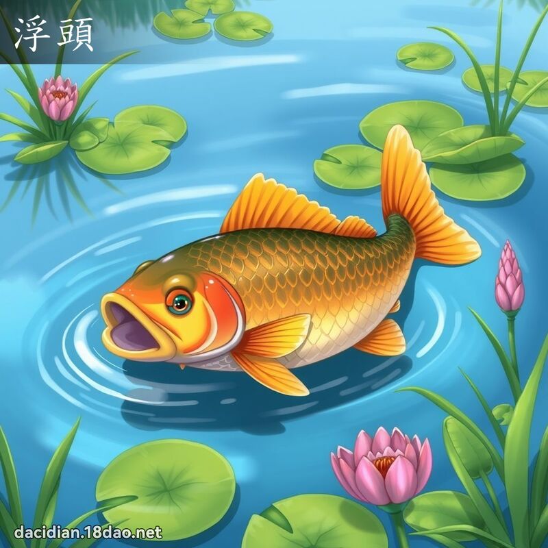 浮頭 - 國語大辭典配圖