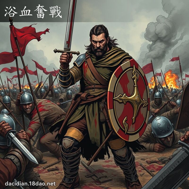 浴血奋战 - 国语大辞典配图