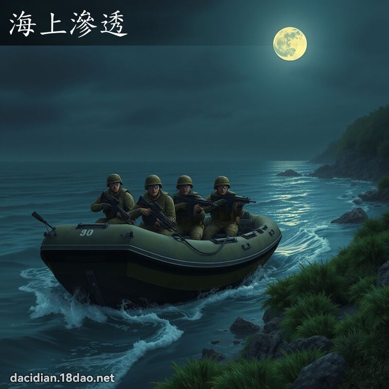 海上渗透 - 国语大辞典配图