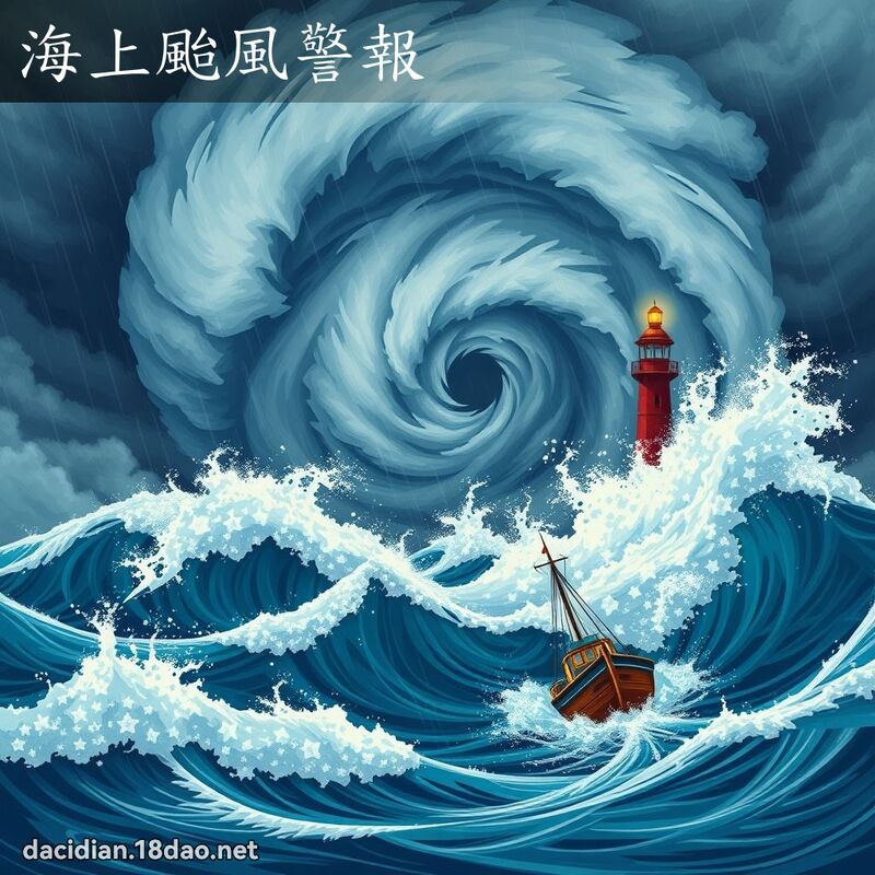 海上颱風警報 - 國語大辭典配圖