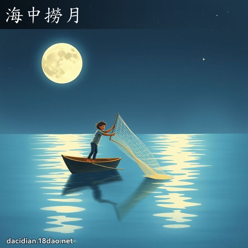 海中撈月 - 國語大辭典配圖