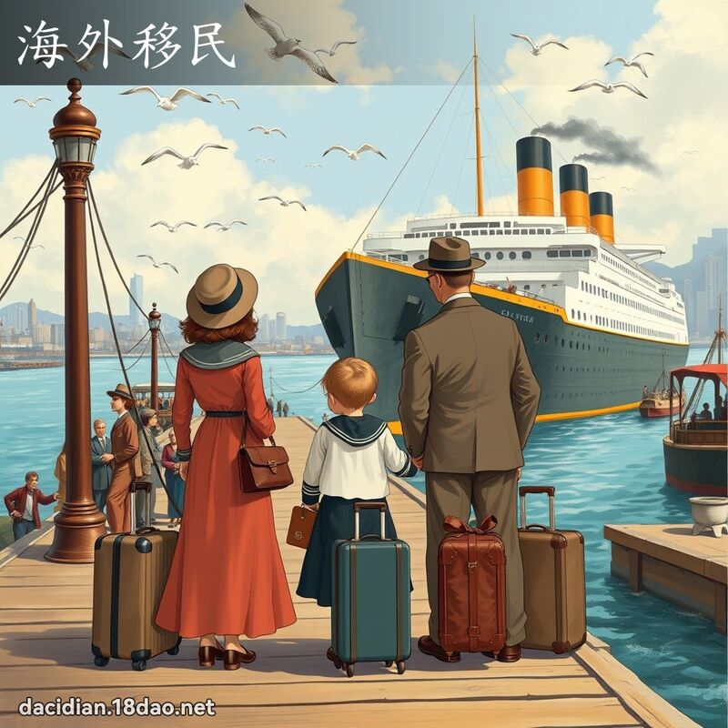 海外移民 - 國語大辭典配圖