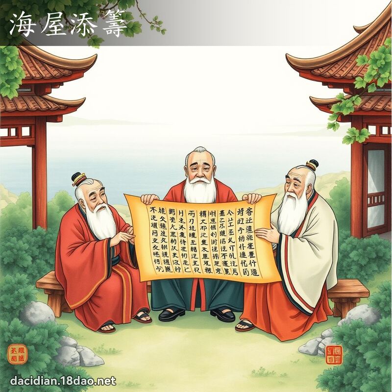 海屋添籌 - 國語大辭典配圖