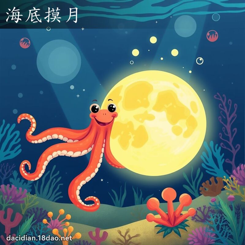 海底摸月 - 国语大辞典配图