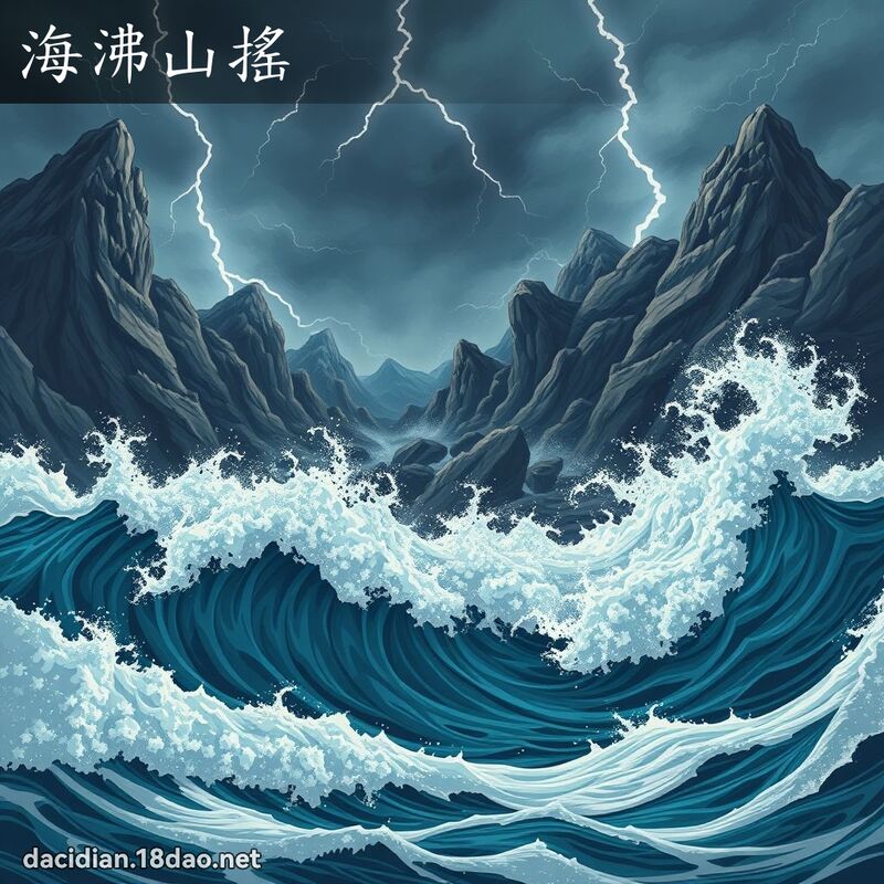 海沸山搖 - 國語大辭典配圖