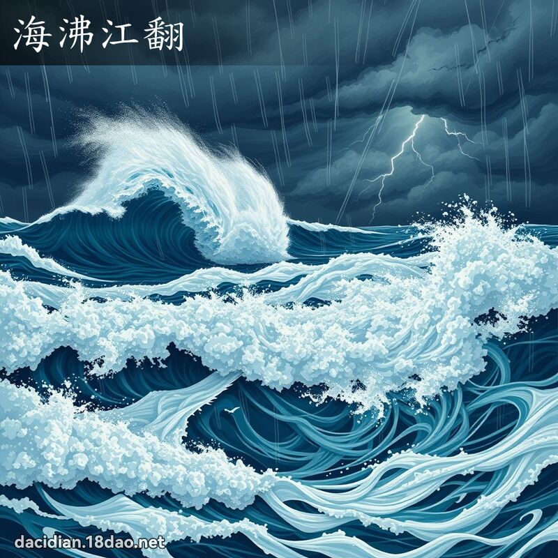 海沸江翻 - 國語大辭典配圖