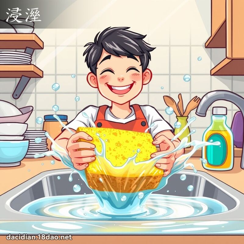 浸溼 - 國語大辭典配圖