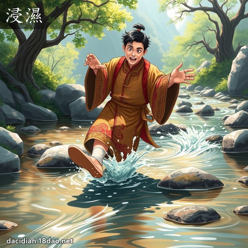 浸濕 - 國語大辭典配圖