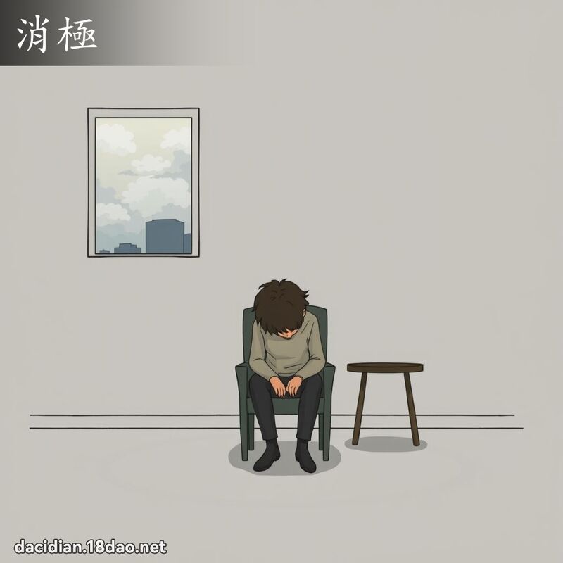 消极 - 国语大辞典配图