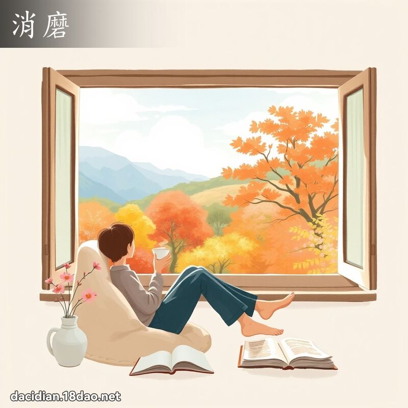 消磨 - 國語大辭典配圖