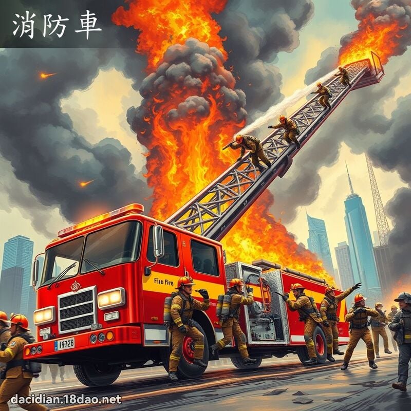 消防車 - 國語大辭典配圖