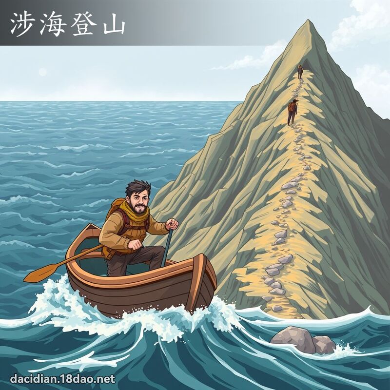 涉海登山 - 國語大辭典配圖