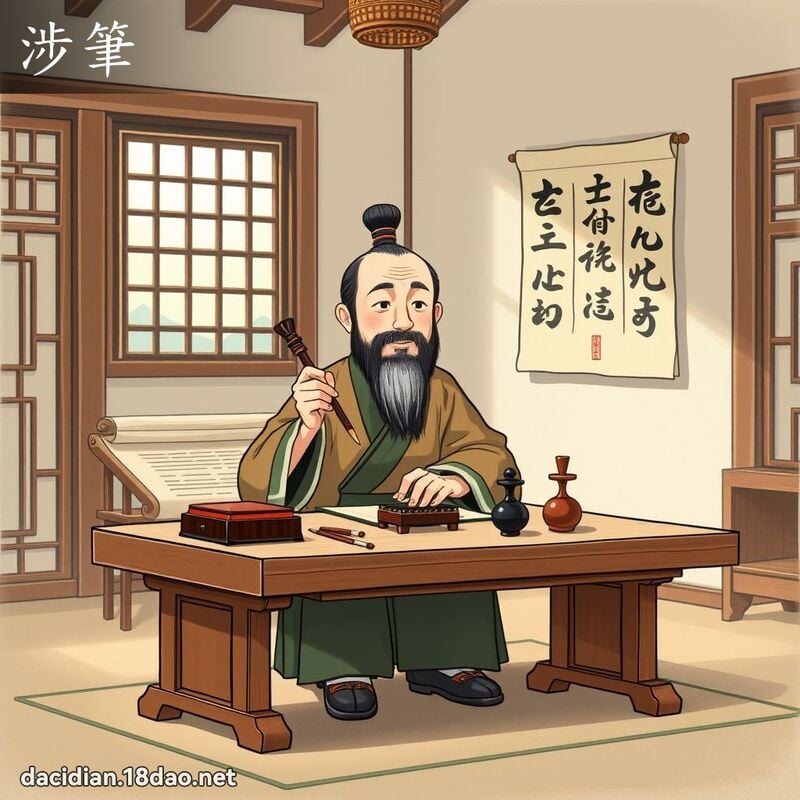 涉笔 - 国语大辞典配图