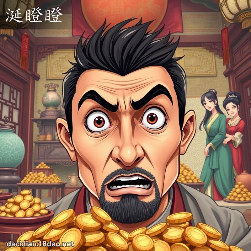 涎瞪瞪 - 國語大辭典配圖