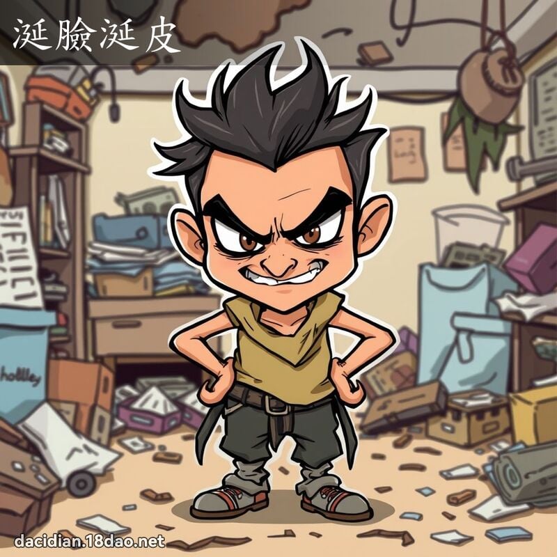 涎臉涎皮 - 國語大辭典配圖