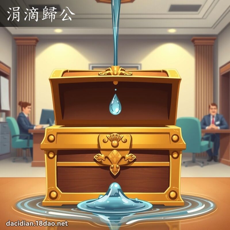 涓滴归公 - 国语大辞典配图