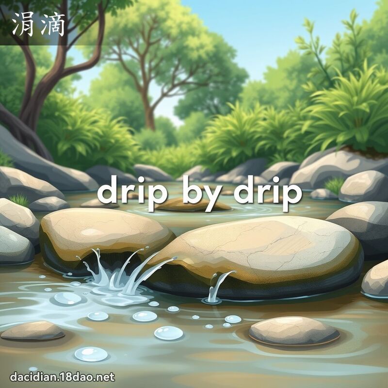 涓滴 - 國語大辭典配圖