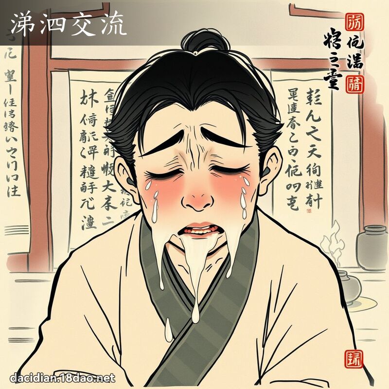 涕泗交流 - 國語大辭典配圖