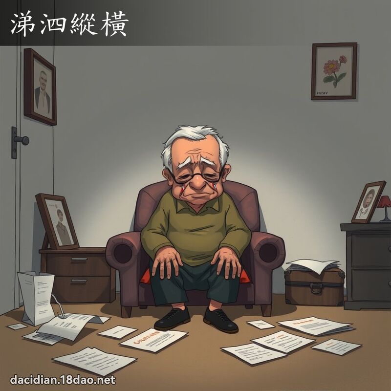 涕泗纵横 - 国语大辞典配图