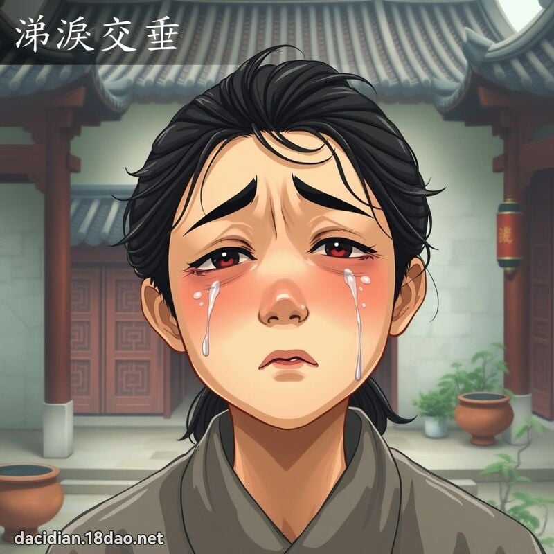 涕淚交垂 - 國語大辭典配圖
