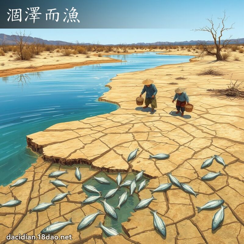 涸泽而渔 - 国语大辞典配图