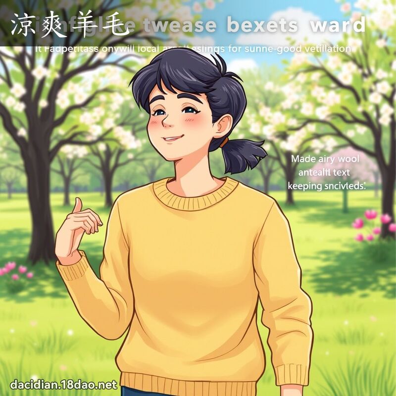凉爽羊毛 - 国语大辞典配图