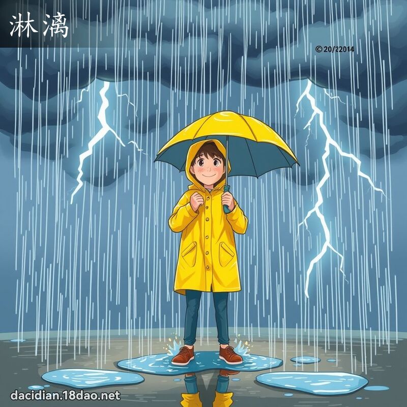 淋漓 - 國語大辭典配圖