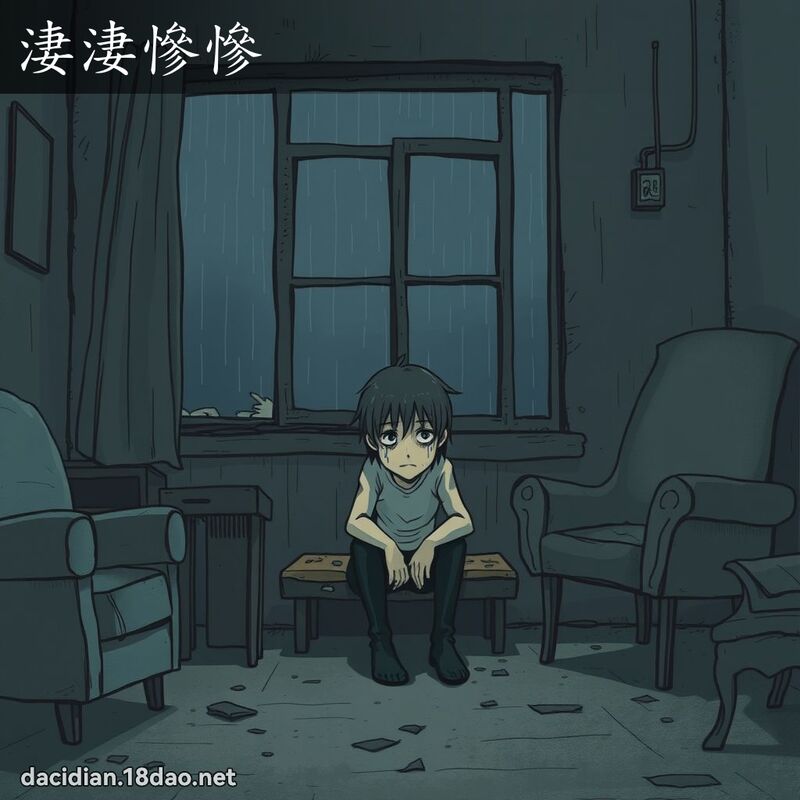 淒淒惨惨 - 国语大辞典配图