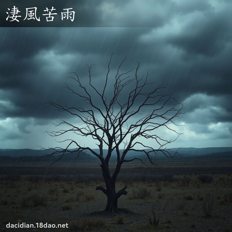 淒风苦雨 - 国语大辞典配图
