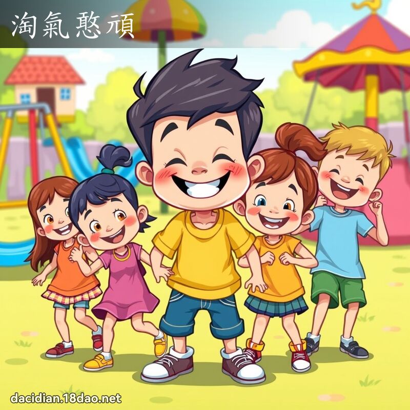 淘氣憨頑 - 國語大辭典配圖