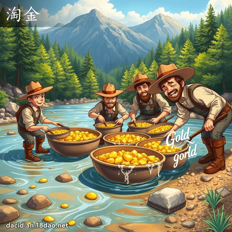 淘金 - 國語大辭典配圖