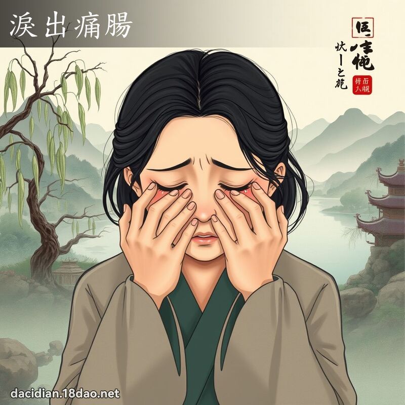 泪出痛肠 - 国语大辞典配图