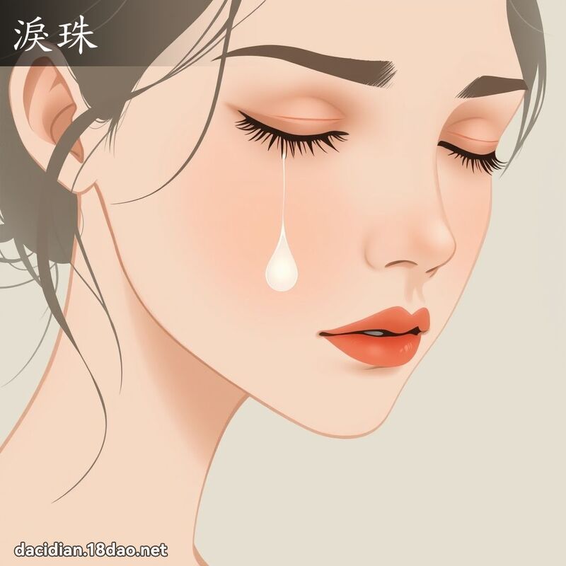 淚珠 - 國語大辭典配圖
