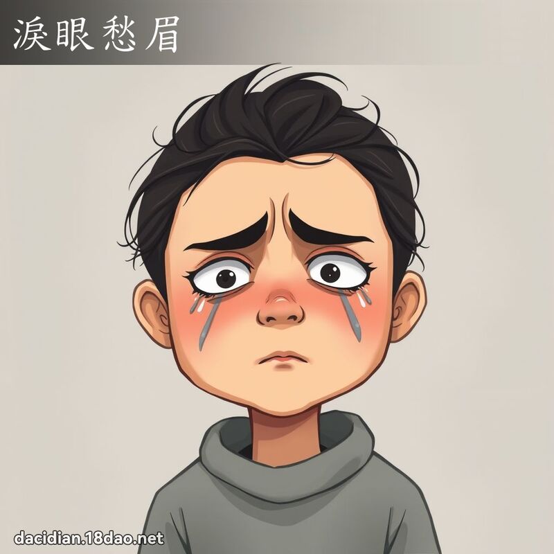 淚眼愁眉 - 國語大辭典配圖