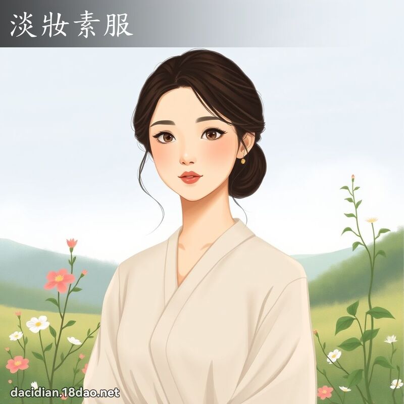 淡妆素服 - 国语大辞典配图