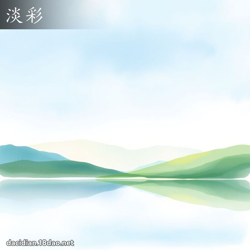 淡彩 - 国语大辞典配图