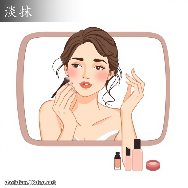淡抹 - 國語大辭典配圖