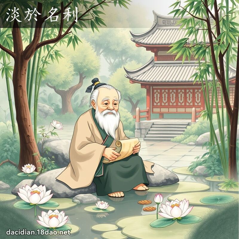 淡於名利 - 國語大辭典配圖