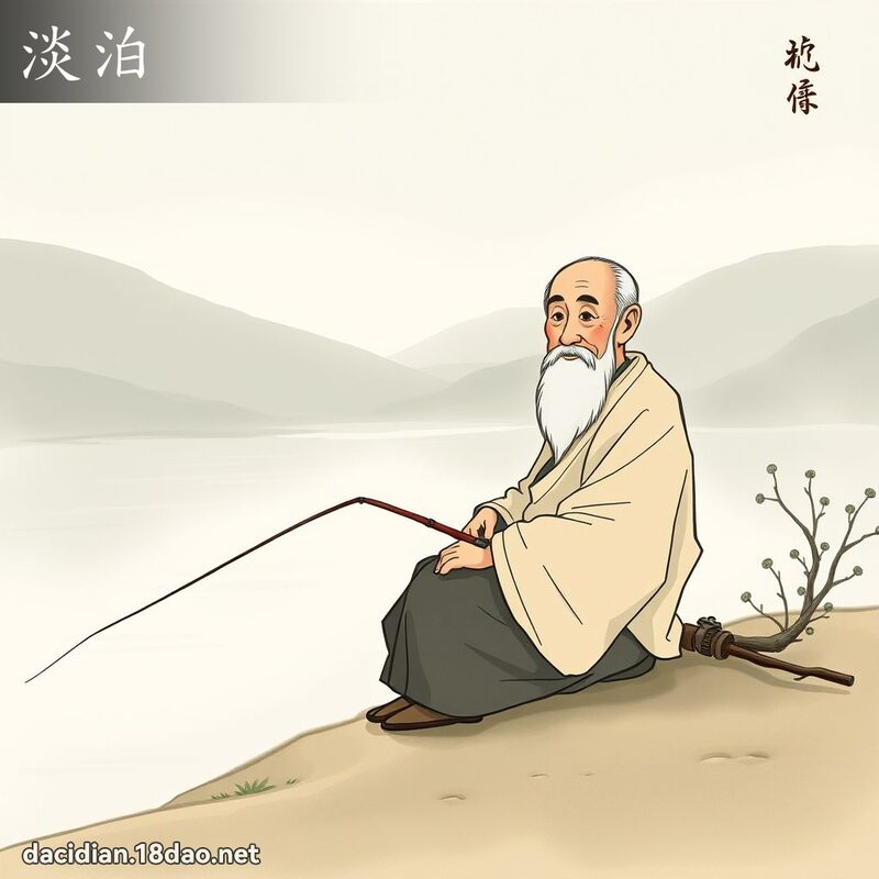 淡泊 - 國語大辭典配圖