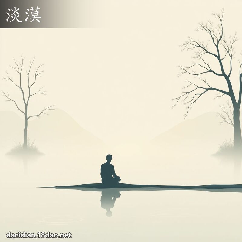 淡漠 - 国语大辞典配图