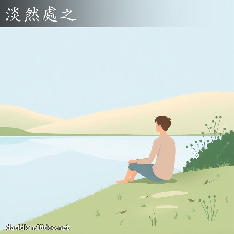 淡然處之 - 國語大辭典配圖