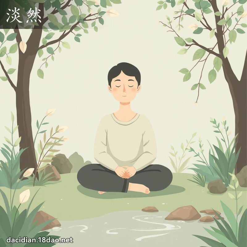 淡然 - 國語大辭典配圖