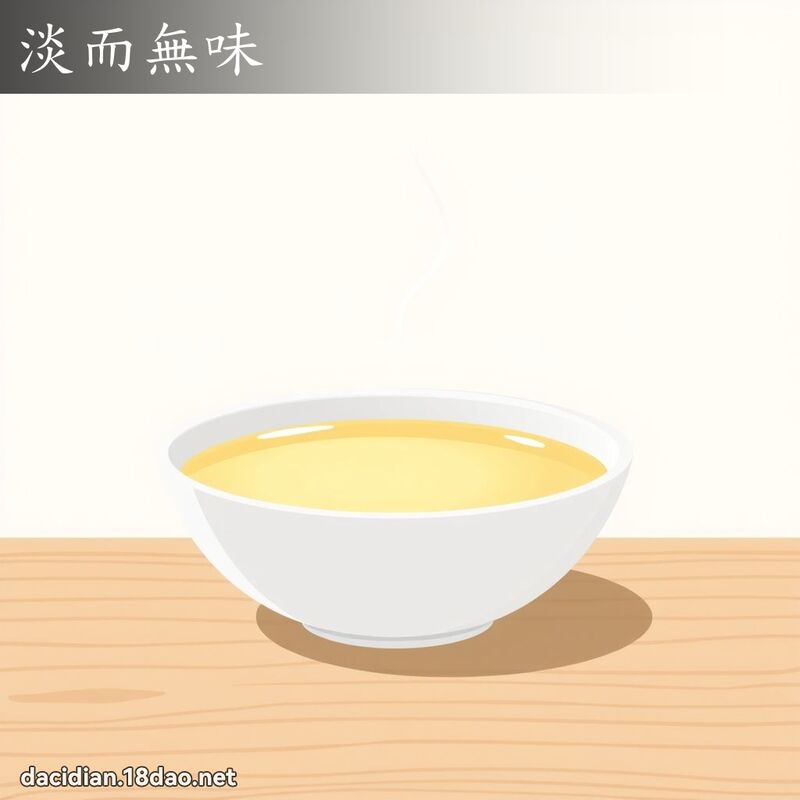 淡而无味 - 国语大辞典配图