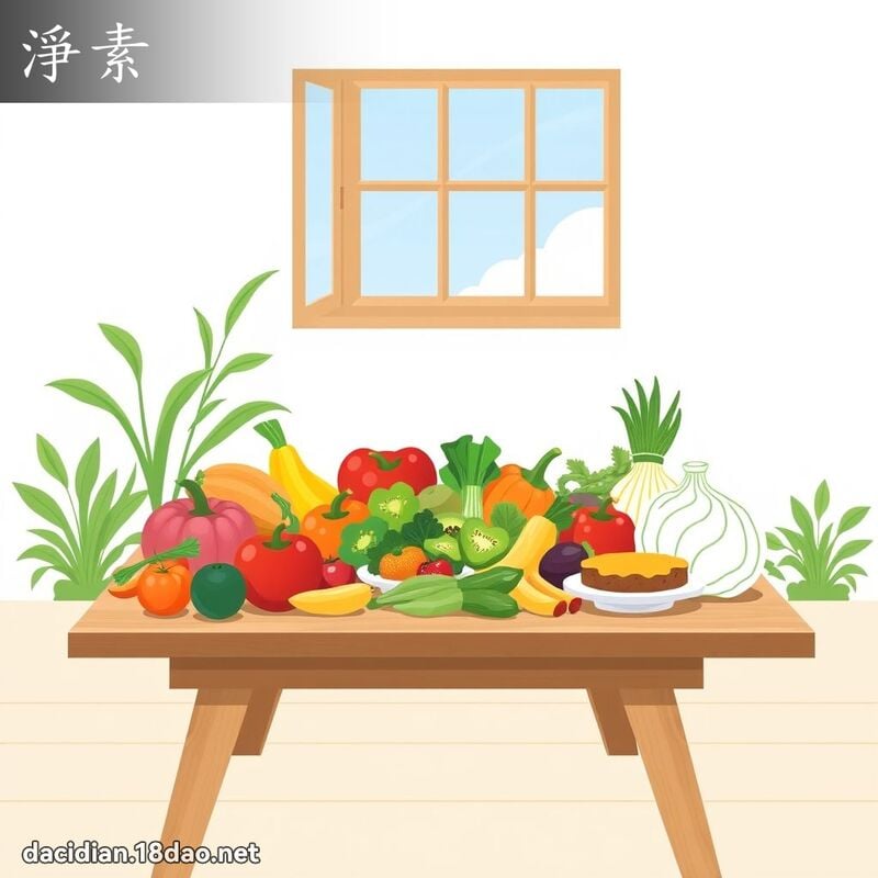 净素 - 国语大辞典配图
