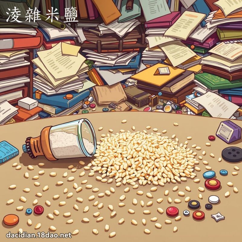 淩雜米鹽 - 國語大辭典配圖