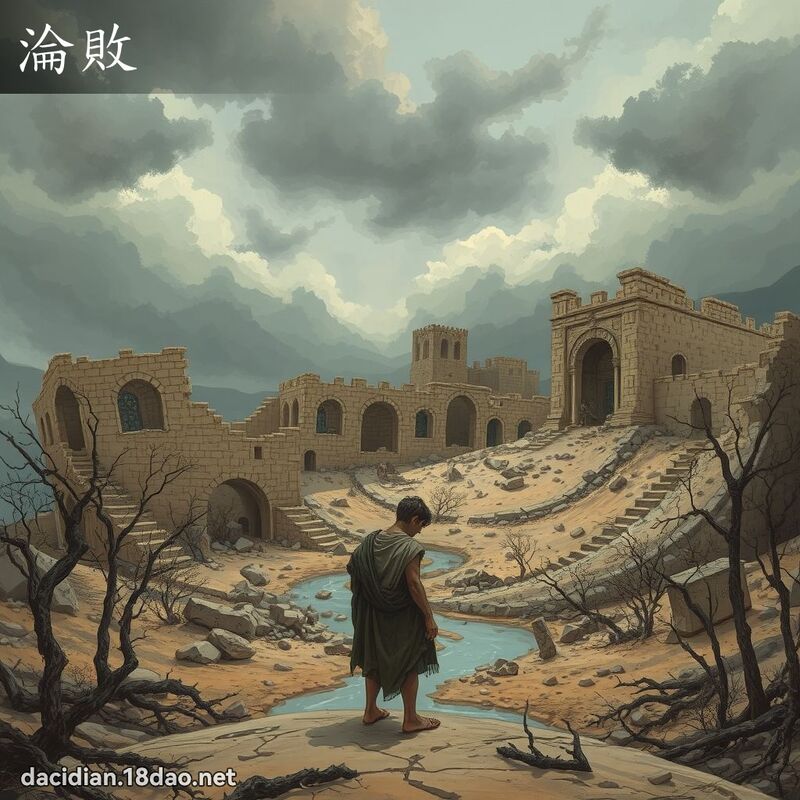 沦败 - 国语大辞典配图