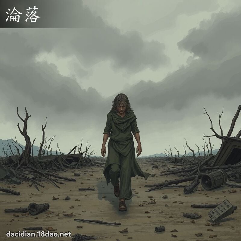 沦落 - 国语大辞典配图