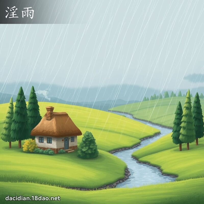 淫雨 - 国语大辞典配图