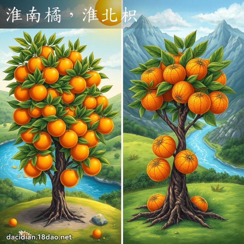 淮南橘，淮北枳 - 国语大辞典配图